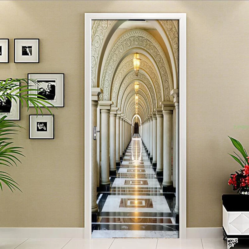 DIY Door Sticker Golden Roman Column Corridor Wallpaper PVC Waterproof Self-adhesive Poster Living Room Bedroom Door Decor Mural
DIY Door Sticker Golden Roman Column Corridor Wallpaper PVC Waterproof Self-adhesive Poster Living Room Bedroom Door Decor Mural