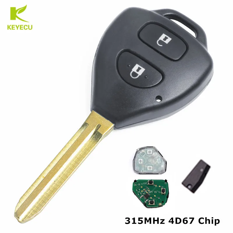 KEYECU BRAND NEW Remote Key 2 Button 315MHz For Toyota HK China 2006-2010 RAV4/Corolla With 4D67 Chip
KEYECU BRAND NEW Remote Key 2 Button 315MHz For Toyota HK China 2006-2010 RAV4/Corolla With 4D67 Chip