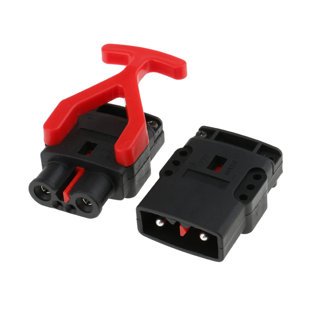 80A Battery Connect Wire Harness Disconnect Forklift Connector Handle Auto Replacement Part 4.7x2.0inch Black 80A Battery Connect Wire Harness Disconnect Forklift Connector Handle Auto Replacement Part 4.7x2.0inch Black
