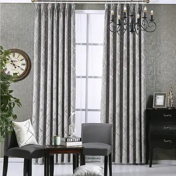 American Elegant Thick Chenille Sliver Curtains For Living Room Grey Blinds Geometric Window Drapes Kitchen Panel
American Elegant Thick Chenille Sliver Curtains For Living Room Grey Blinds Geometric Window Drapes Kitchen Panel