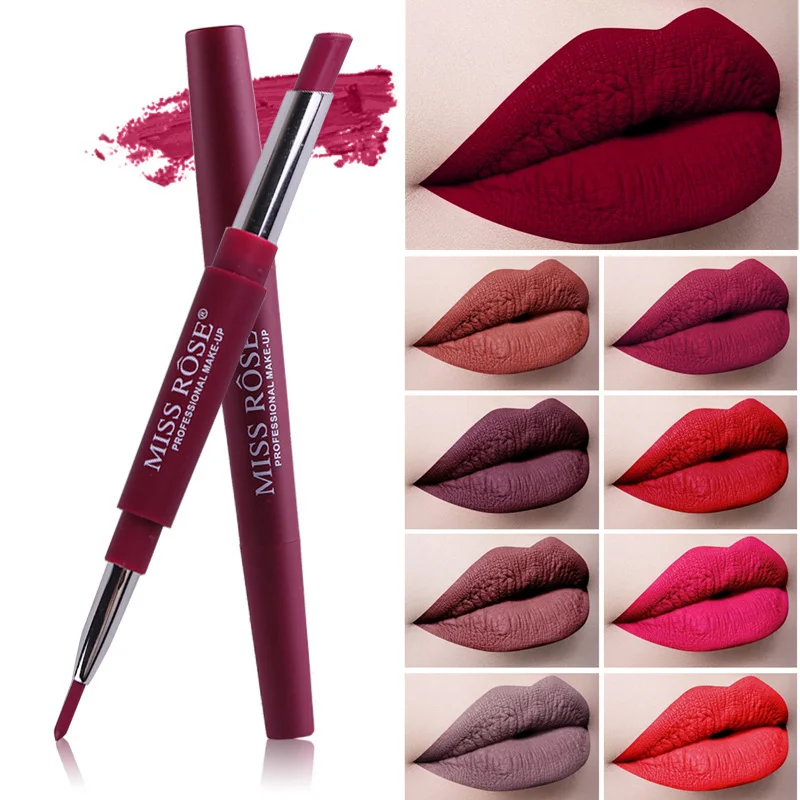 14 Color Matte Lipstick Pencil 2 in 1 Moisturizing Waterproof Lipstick Liner Red Purple Double Head Nude Lipstick Make Cosmetic
14 Color Matte Lipstick Pencil 2 in 1 Moisturizing Waterproof Lipstick Liner Red Purple Double Head Nude Lipstick Make Cosmetic
