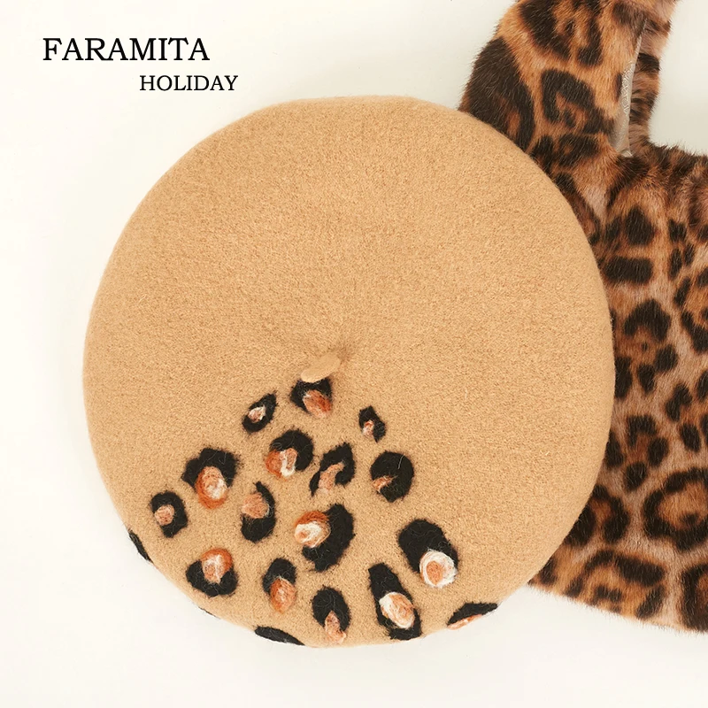 Faramita Holiday Japanese Panther Print Endows Embroidered Artist Wool French Style Berets Female Fashion Beanie Caps Hand Made
Faramita Holiday Japanese Panther Print Endows Embroidered Artist Wool French Style Berets Female Fashion Beanie Caps Hand Made