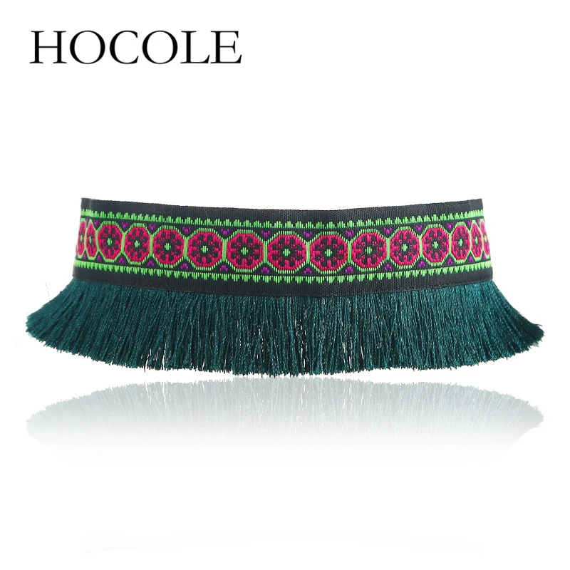 HOCOLE 2018 Red Black Blue Tassel Choker Necklace For Women Ethnic Cloth Statement Necklace Collar Handmade Jewelry Boho Collier
HOCOLE 2018 Red Black Blue Tassel Choker Necklace For Women Ethnic Cloth Statement Necklace Collar Handmade Jewelry Boho Collier