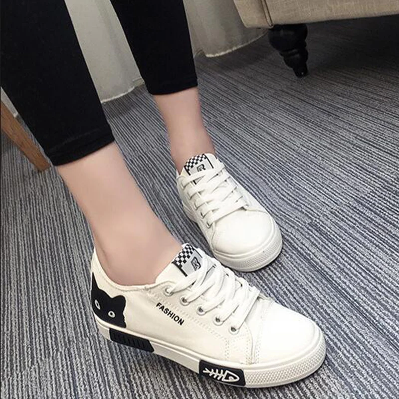 Dropshipping Cute Animal Women's Flat Canvas Shoes New Summer White Lace Cartoon Ladies Shoes Casual Sneakers Comfortable XYZ179
Dropshipping Cute Animal Women's Flat Canvas Shoes New Summer White Lace Cartoon Ladies Shoes Casual Sneakers Comfortable XYZ179