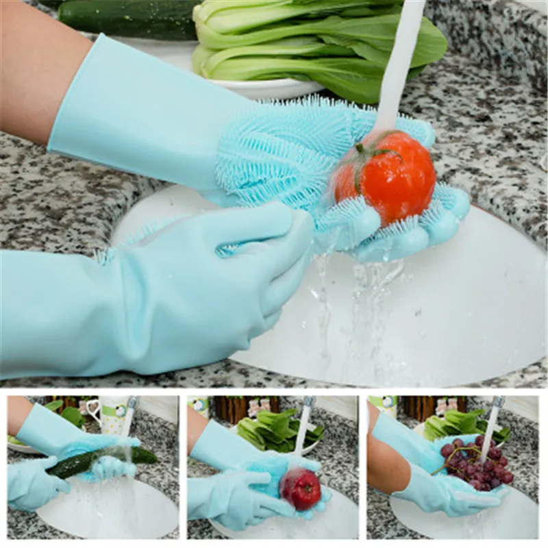 1 Pair Magic Silicone Rubbe Dish Washing Gloves Eco-Friendly Scrubber Cleaning For Multipurpose Kitchen Bed Bathroom Hair Care
1 Pair Magic Silicone Rubbe Dish Washing Gloves Eco-Friendly Scrubber Cleaning For Multipurpose Kitchen Bed Bathroom Hair Care