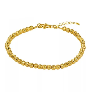 MGFam (18 cm+3 cm) Frosted Bead Bracelet Women's Fashion Jewelry Pure Gold Color 24 K Lead and Nickel Free
MGFam (18 cm+3 cm) Frosted Bead Bracelet Women's Fashion Jewelry Pure Gold Color 24 K Lead and Nickel Free
