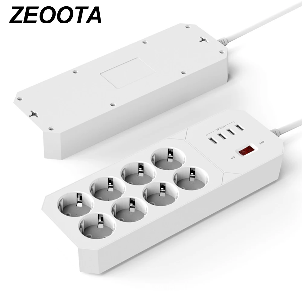 Power Strip Outlets with USB 8 AC Outlets EU Plug Socket with USB Charging Port 1.8M Extension Cord for Computer TV Smartphone
Power Strip Outlets with USB 8 AC Outlets EU Plug Socket with USB Charging Port 1.8M Extension Cord for Computer TV Smartphone