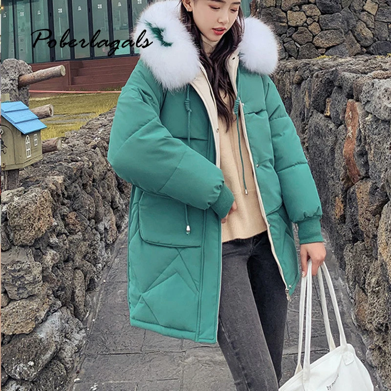 Korean Winter jacket parkas 2019 Autumn women down cotton-padded jackets coat fashion women students big fur hooded coats
Korean Winter jacket parkas 2019 Autumn women down cotton-padded jackets coat fashion women students big fur hooded coats