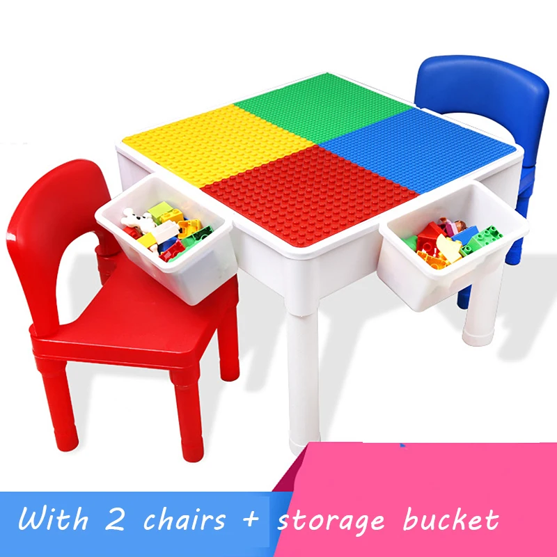 Children's Multi-function Table Toy Blocks Table Size Particles Multi-function Storage Building Table and Chair Toys
Children's Multi-function Table Toy Blocks Table Size Particles Multi-function Storage Building Table and Chair Toys