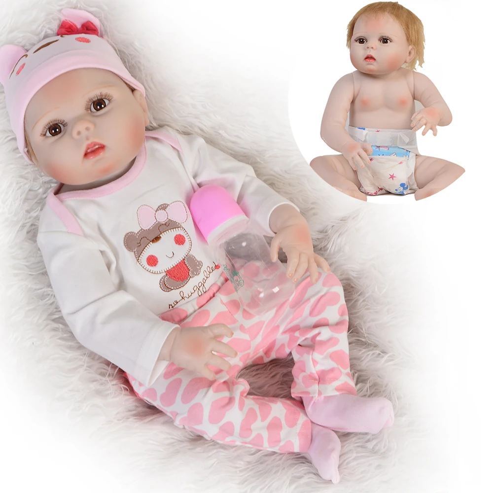 Bebe Doll Reborn 55CM Real Silicone Reborn Baby Dolls Vinyl Toys Big Dolls For Girls 3-7 Years Old Baby Doll reborn gift
Bebe Doll Reborn 55CM Real Silicone Reborn Baby Dolls Vinyl Toys Big Dolls For Girls 3-7 Years Old Baby Doll reborn gift