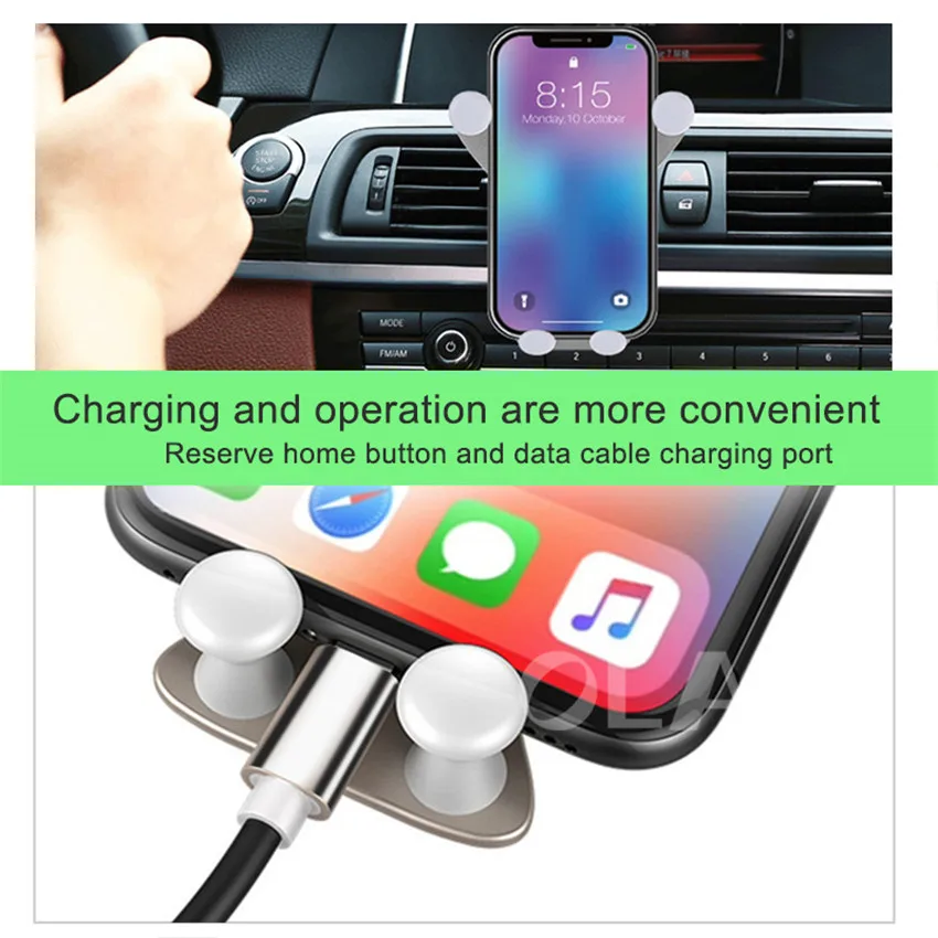 OLAF Gravity Car Phone Holder,Universal Smartphone Grip Air Vent Mount Mobil Phone Holder Stand For iPhone X 7 Oneplus 6 GPS Car (4)