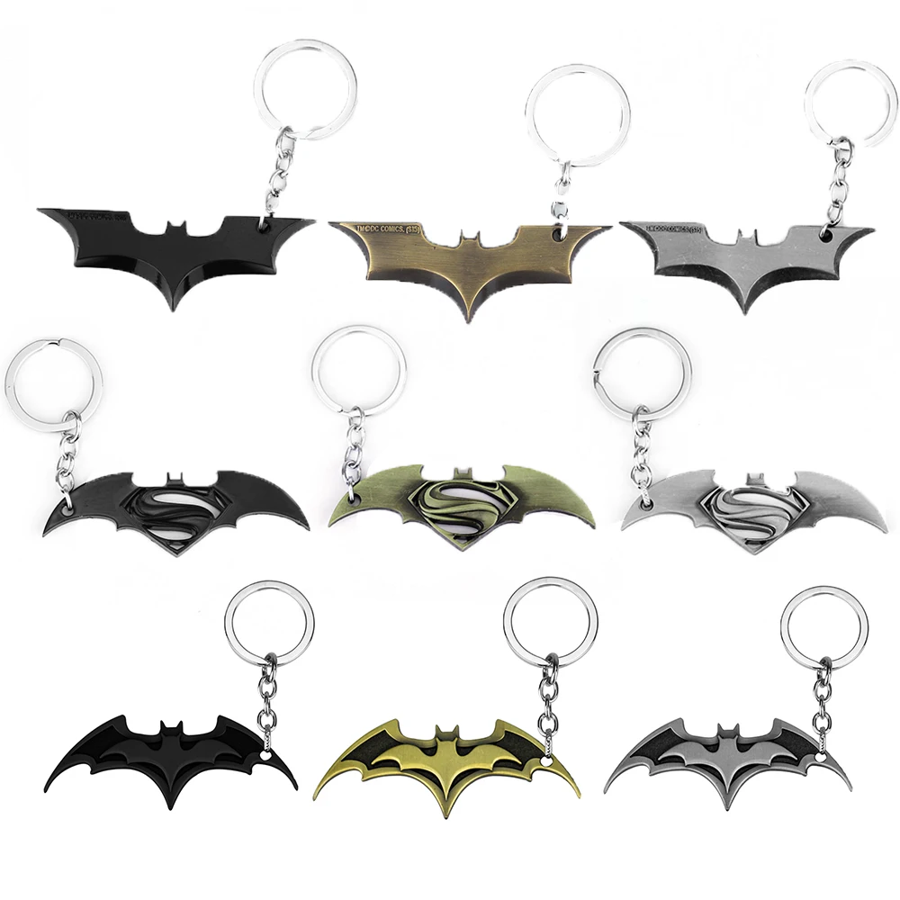 

Marvel The Avengers 3 BATMAN Logo KEYCHAIN Super Hero Arkham The Dark Knight Bat Metal Keyring Men Cosplay Llaveros Gift