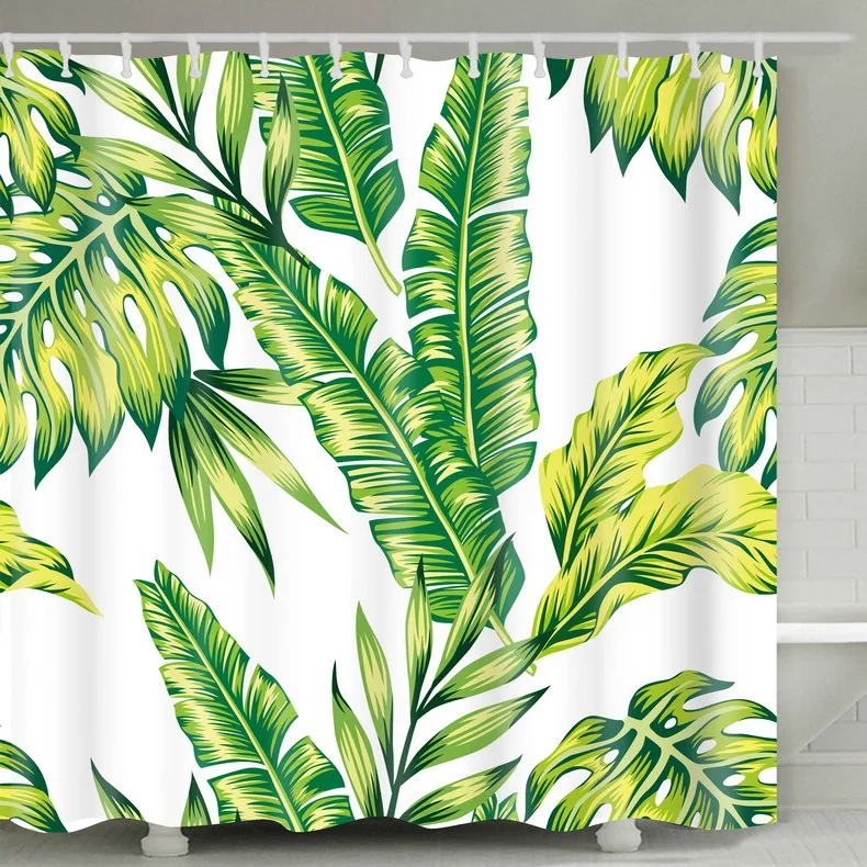 Nordic Green Tropical Plant Shower Curtains Bathroom Waterproof Bath Screens Bath Curtain Banana Leaves Printing Screens
Nordic Green Tropical Plant Shower Curtains Bathroom Waterproof Bath Screens Bath Curtain Banana Leaves Printing Screens