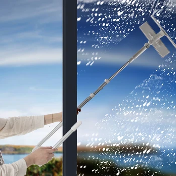 Window Cleaning Brushes Long Handle Window Cleaner Glass Squeegee Telescopic rod rotating head With cleaning cloth Rubber wiper
Window Cleaning Brushes Long Handle Window Cleaner Glass Squeegee Telescopic rod rotating head With cleaning cloth Rubber wiper