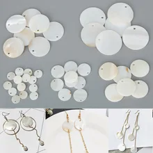 חם 20 pcs/10 pcs Dia 5-25mm טבעי מים מתוקים לבן עגול מצופה מעטפת אבן חרוזים בעבודת יד DIY תכשיטי אביזרי ממצאי(China)