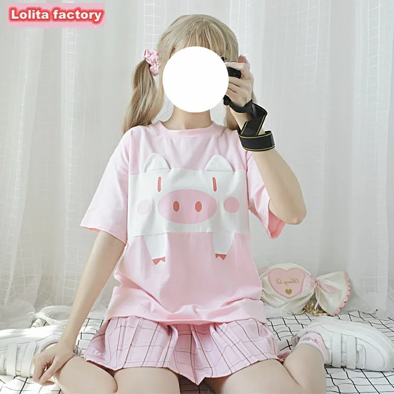 The new short sleeve T-shirt in the summer of 2019 female Japanese students' cute stitching pig small and pure and fresh MY-T8
The new short sleeve T-shirt in the summer of 2019 female Japanese students' cute stitching pig small and pure and fresh MY-T8