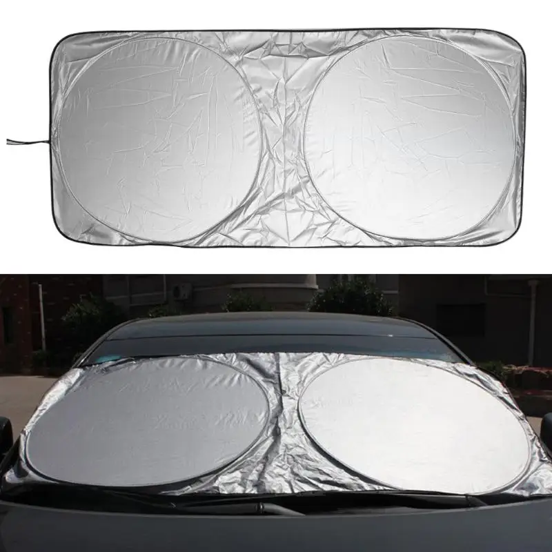 VODOOL 150X70cm Car Sunshade Sun Shade Windshield Visor Cover Front Rear Window UV Protection Shield Film Reflective Car Styling
VODOOL 150X70cm Car Sunshade Sun Shade Windshield Visor Cover Front Rear Window UV Protection Shield Film Reflective Car Styling