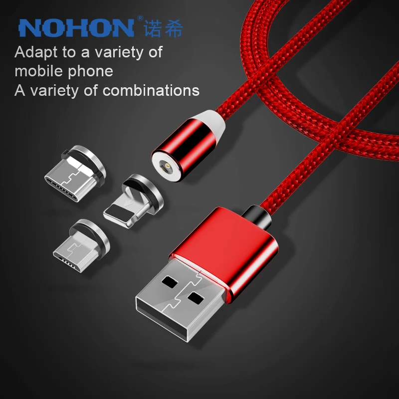 NOHON Magnetic Charger Cables Lighting For iPhone XS XR X 8 Plus Charging Cable Micro USB Type-C For Samsung S9 Charge Cord 1/2M
NOHON Magnetic Charger Cables Lighting For iPhone XS XR X 8 Plus Charging Cable Micro USB Type-C For Samsung S9 Charge Cord 1/2M