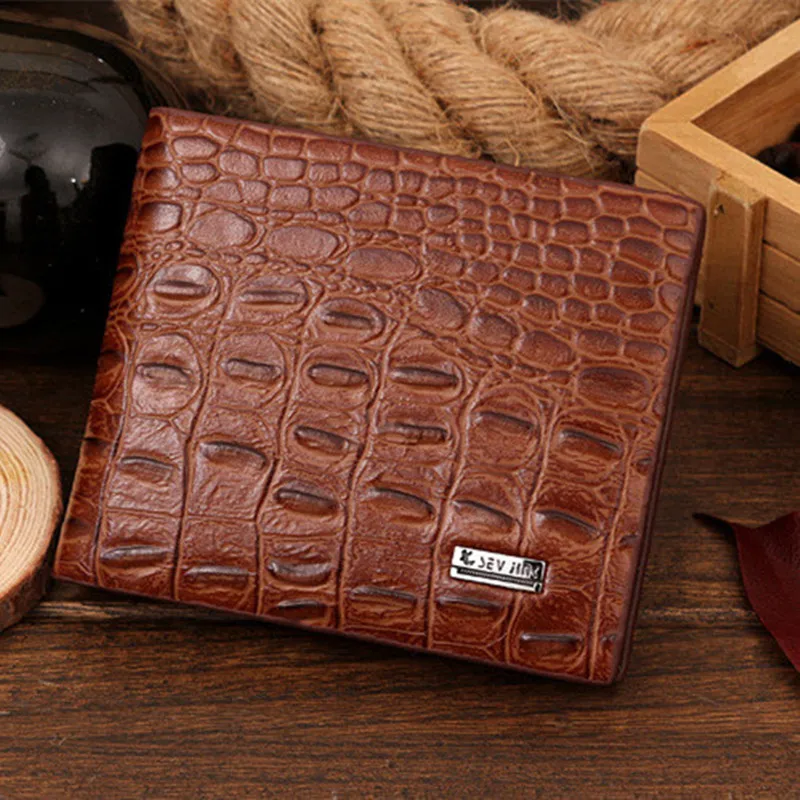 Crocodile Grain Genuine + PU Leather Short Design Wallet Fashion Coin Money Bag Card Holder Carteira Brown Purse For Men
Crocodile Grain Genuine + PU Leather Short Design Wallet Fashion Coin Money Bag Card Holder Carteira Brown Purse For Men