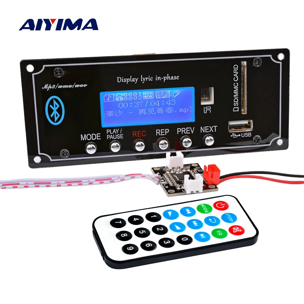 AIYIMA 2.1 Bluetooth Decoder Board With 15Wx2 PAM86 Audio Amplifiers 12V MP3 Player Lossless Decoding Module Support APP AUX FM
AIYIMA 2.1 Bluetooth Decoder Board With 15Wx2 PAM86 Audio Amplifiers 12V MP3 Player Lossless Decoding Module Support APP AUX FM
