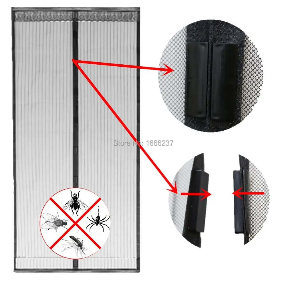 Size 100*210cm Mosquito Net Door Screen Window Curtain Fly Curtain Screen Mesh Door Insects Mosquito Curtain On Magnet HD063
Size 100*210cm Mosquito Net Door Screen Window Curtain Fly Curtain Screen Mesh Door Insects Mosquito Curtain On Magnet HD063