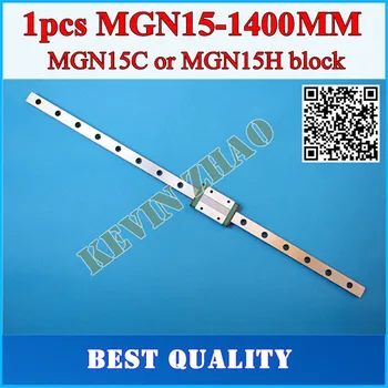 15mm Linear Guide MGN15 L=1400mm linear rail way + MGN15C or MGN15H Long linear carriage for CNC X Y Z Axis 
15mm Linear Guide MGN15 L=1400mm linear rail way + MGN15C or MGN15H Long linear carriage for CNC X Y Z Axis