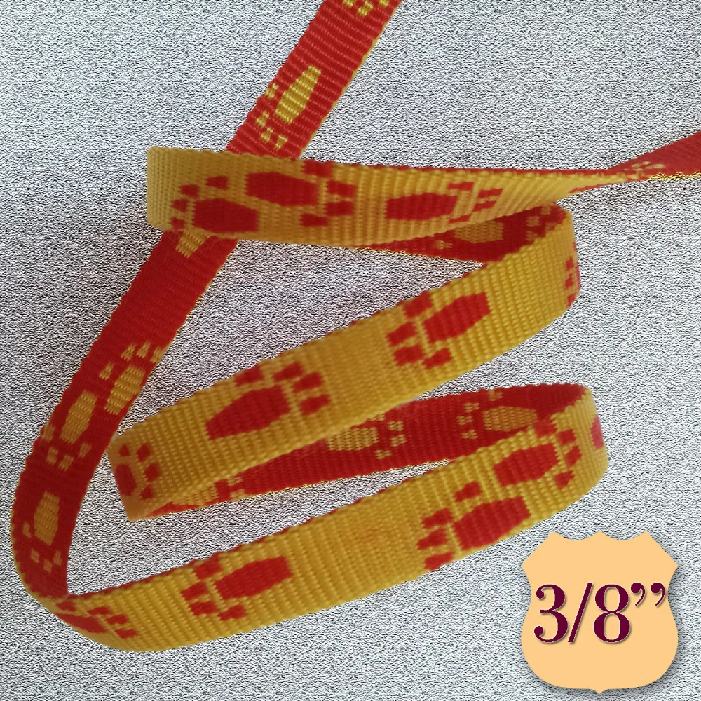 3 м Упаковка 3/8 "узорная лапа тесьма головной убор ошейник leadrope поводок