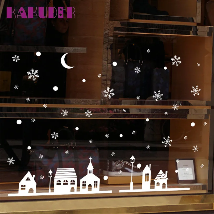 Window Stickers Christmas Shop Decoration Wall Stickers XMAS Snowflakes Town vinilos paredes u70821
Window Stickers Christmas Shop Decoration Wall Stickers XMAS Snowflakes Town vinilos paredes u70821