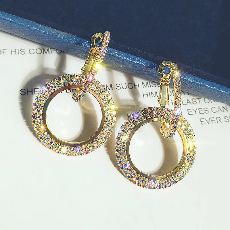 USTAR AB Colorful Crystals Round Drop Earrings for women Geometric Dangle Earrings female Fashion Jewelry hanging Oorbellen gift
USTAR AB Colorful Crystals Round Drop Earrings for women Geometric Dangle Earrings female Fashion Jewelry hanging Oorbellen gift