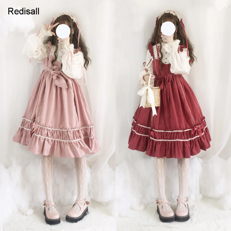 JSK Lolita Dress Shirts Long Short Sleeves Cute Sweet Girls Women High Waist Dress Bow Heart Top Blouse One-piece Dress 1062
JSK Lolita Dress Shirts Long Short Sleeves Cute Sweet Girls Women High Waist Dress Bow Heart Top Blouse One-piece Dress 1062