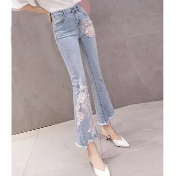 3 D Flower Beads Pencil Jeans Appliques Fashion Beading Embroidered Jeans Female Jeans Vintage Tassel Slim Denim Trousers
3 D Flower Beads Pencil Jeans Appliques Fashion Beading Embroidered Jeans Female Jeans Vintage Tassel Slim Denim Trousers