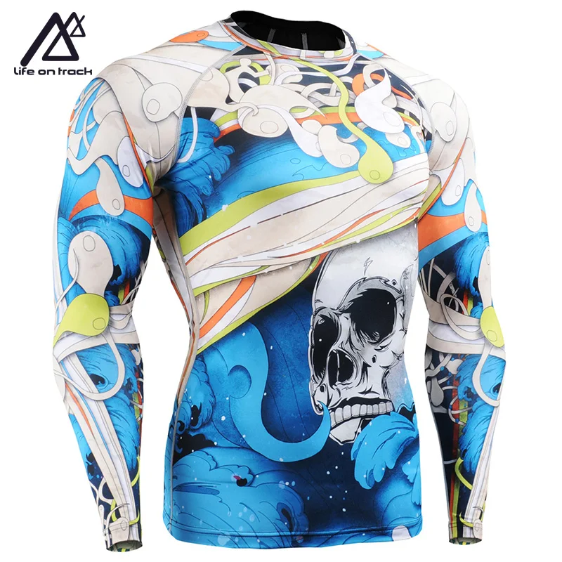 Full Print Skull Design Compression Shirts Skin Tights Long Sleeve Male Running Training Sports Clothing 2016 New
Full Print Skull Design Compression Shirts Skin Tights Long Sleeve Male Running Training Sports Clothing 2016 New
