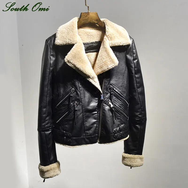Thick Fur Leather Jacket Winter Coat Women's Warm Moto Outwear collar Coat jaquetas couro veste cuir femme chaqueta piel mujer
Thick Fur Leather Jacket Winter Coat Women's Warm Moto Outwear collar Coat jaquetas couro veste cuir femme chaqueta piel mujer