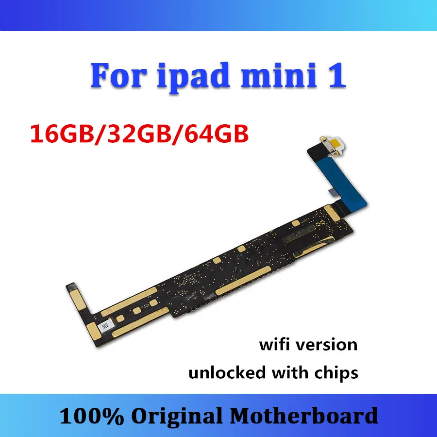 Original logic board for ipad mini 1 motherboard Wifi version unlocked with chips whole mainboard 16GB/32GB/64GB free shipping
Original logic board for ipad mini 1 motherboard Wifi version unlocked with chips whole mainboard 16GB/32GB/64GB free shipping
