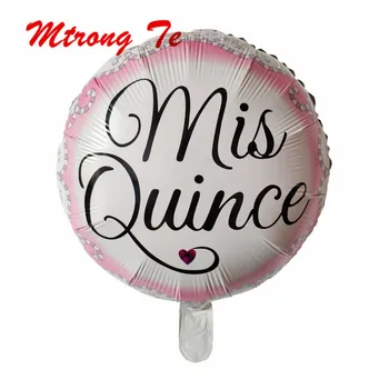 50pcs Mis Quince 18Inch Round Aluminum Foil Helium Balloons Helium Spanish My Fifteen Pink Girl 15th Birthday Party Decorations
50pcs Mis Quince 18Inch Round Aluminum Foil Helium Balloons Helium Spanish My Fifteen Pink Girl 15th Birthday Party Decorations