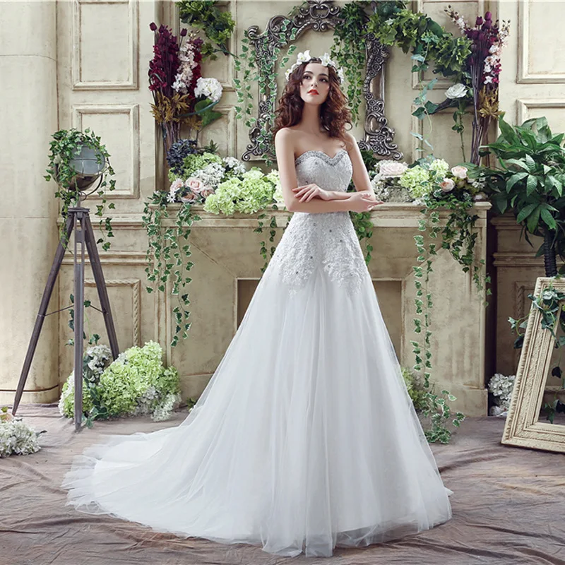 Vestido De Noiva Strapless Sweetheart Wedding Dress Sexy White/Lvory Beaded Bridal Gown gown priodas robe de mariee
Vestido De Noiva Strapless Sweetheart Wedding Dress Sexy White/Lvory Beaded Bridal Gown gown priodas robe de mariee