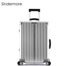 

Sindermore 20"24"26"28" Vintage Rolling hardside luggage travel suitcase with wheels Leather handles Custom laser engraving