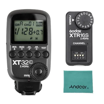 Godox XT32C Wireless Flash Trigger Transmitter 2.4G Wireless X System + XTR-16S Flash Receiver + Cleaning Cloth for Canon Camera
Godox XT32C Wireless Flash Trigger Transmitter 2.4G Wireless X System + XTR-16S Flash Receiver + Cleaning Cloth for Canon Camera