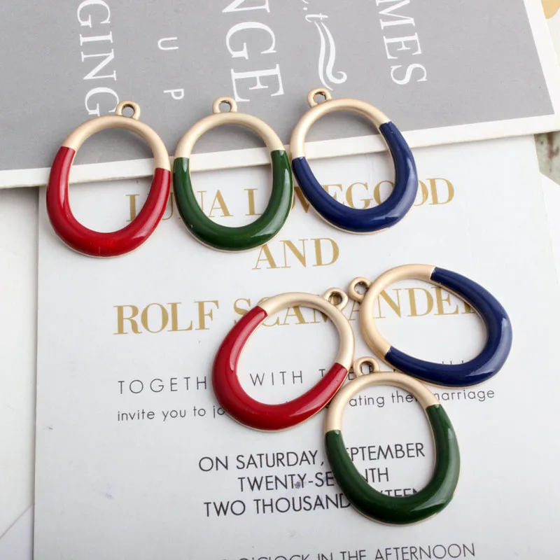 10 pcs Half Color Oval Enamel Charms DIY Korean Jewelry Accessories Asian Gold Alloy Pendant Earring Bracelet Pendant New YZ249
10 pcs Half Color Oval Enamel Charms DIY Korean Jewelry Accessories Asian Gold Alloy Pendant Earring Bracelet Pendant New YZ249