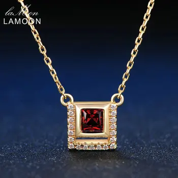 LAMOON Square 4mm 0.25ct 100% Natural Red Garnet 925 Sterling Silver Jewelry Chain Pendant Necklace S925 LMNI020
LAMOON Square 4mm 0.25ct 100% Natural Red Garnet 925 Sterling Silver Jewelry Chain Pendant Necklace S925 LMNI020
