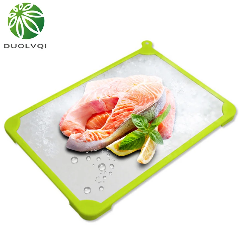 Duolvqi Automatic Thawing Plate Cutting Board Fast Frozen Food Meat Fish Food Miracle Defrosting Tray Kitchen Gadgets
Duolvqi Automatic Thawing Plate Cutting Board Fast Frozen Food Meat Fish Food Miracle Defrosting Tray Kitchen Gadgets