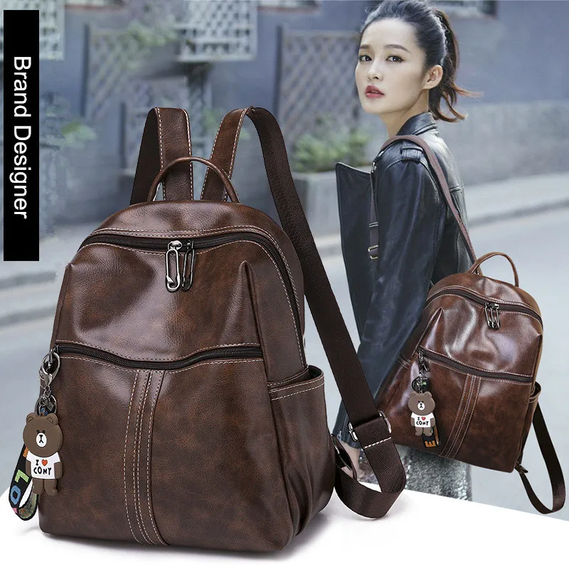 Women PU Leather Backpack Female Fashion Zipper Shoulders Bag Teenager Girls School Bag High Quality Designer Ladies Bagpack
Women PU Leather Backpack Female Fashion Zipper Shoulders Bag Teenager Girls School Bag High Quality Designer Ladies Bagpack