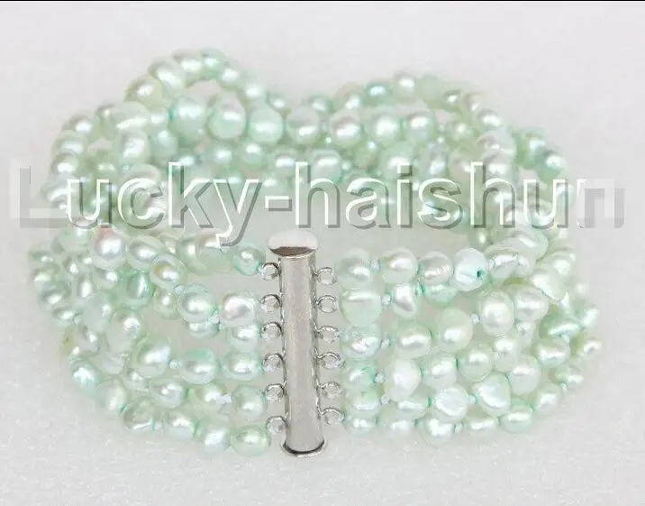 Wholesale price 16new ^^^^^^^8" 8mm 6row Baroque light green pearls bracelet magnet clasp j11118
Wholesale price 16new ^^^^^^^8" 8mm 6row Baroque light green pearls bracelet magnet clasp j11118