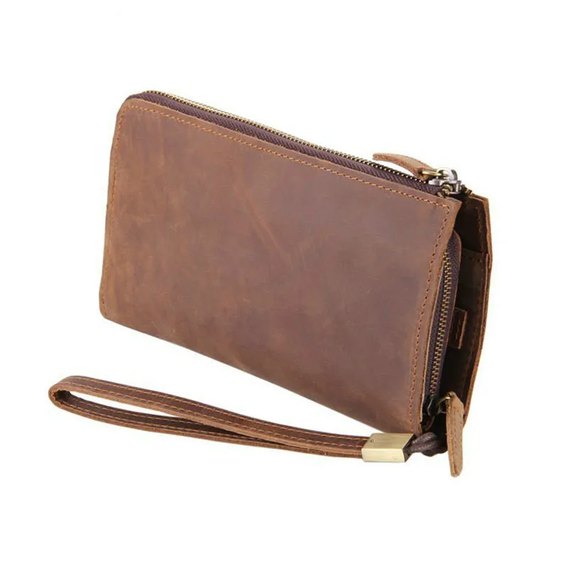 Crazy Horse Leather Male Clutch Wallets Vintage Cowhide Men Long Purse Big Capacity Man Card Phone Holders PR078048B
Crazy Horse Leather Male Clutch Wallets Vintage Cowhide Men Long Purse Big Capacity Man Card Phone Holders PR078048B