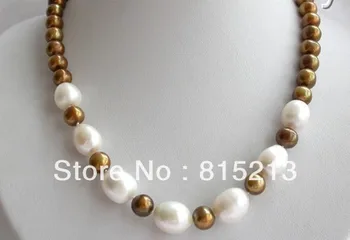 ddh00256 classic big 15mm baroque white coffee round freshwater pearl necklace
ddh00256 classic big 15mm baroque white coffee round freshwater pearl necklace