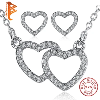 BELAWANG Cubic Zirconia Jewelry Set Rhinestone Love Heart Fashion Necklace Earrings Sets Women 925 Sterling Silver Jewelry Sets
BELAWANG Cubic Zirconia Jewelry Set Rhinestone Love Heart Fashion Necklace Earrings Sets Women 925 Sterling Silver Jewelry Sets