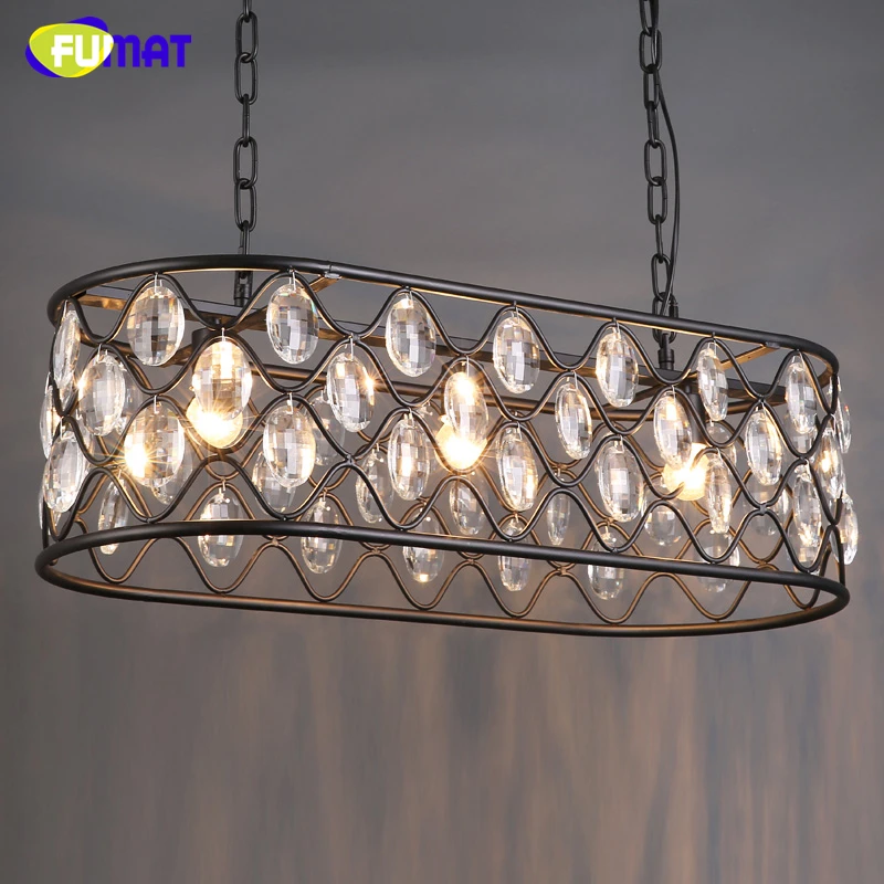 FUMAT LOFT Industrial Vintage Crystal Light Nordic Metal K9 Crystal Pendant Lights Restaurant bar Living Room Deco Lustre Lamps
FUMAT LOFT Industrial Vintage Crystal Light Nordic Metal K9 Crystal Pendant Lights Restaurant bar Living Room Deco Lustre Lamps