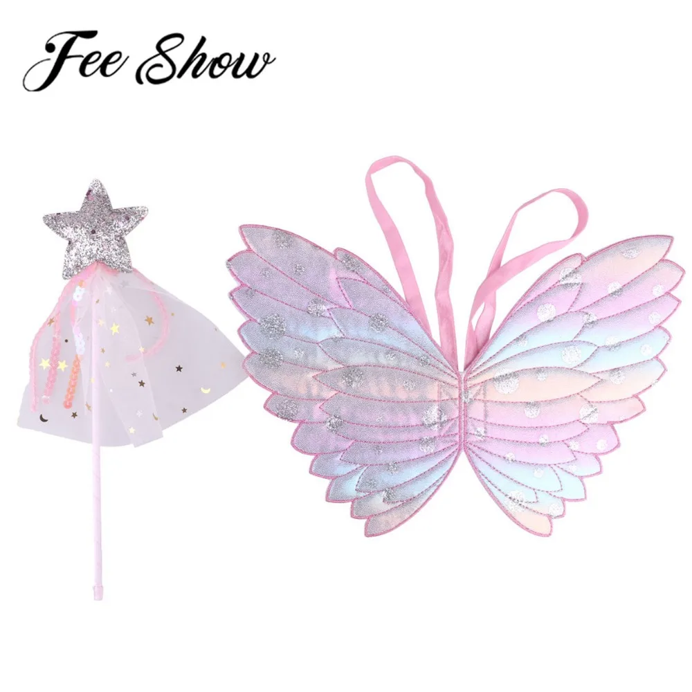 2019 Kids Girls Fairy Princess Sparkling Shiny Butterfly Wings Fairy Wand Cosplay Birthday Party Costume Performance Accessories
2019 Kids Girls Fairy Princess Sparkling Shiny Butterfly Wings Fairy Wand Cosplay Birthday Party Costume Performance Accessories