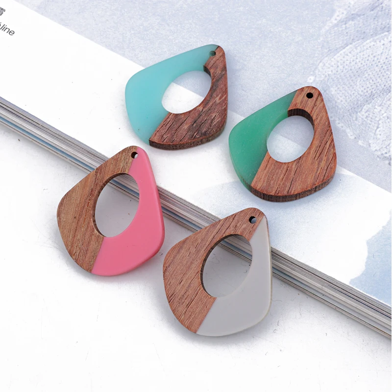 2pcs Trendy Small Drop Earring Wood Charms Hollow Findings Diy Rose Green Women Earrings Necklace Boho Jewelry Accessory C393 | Украшения и