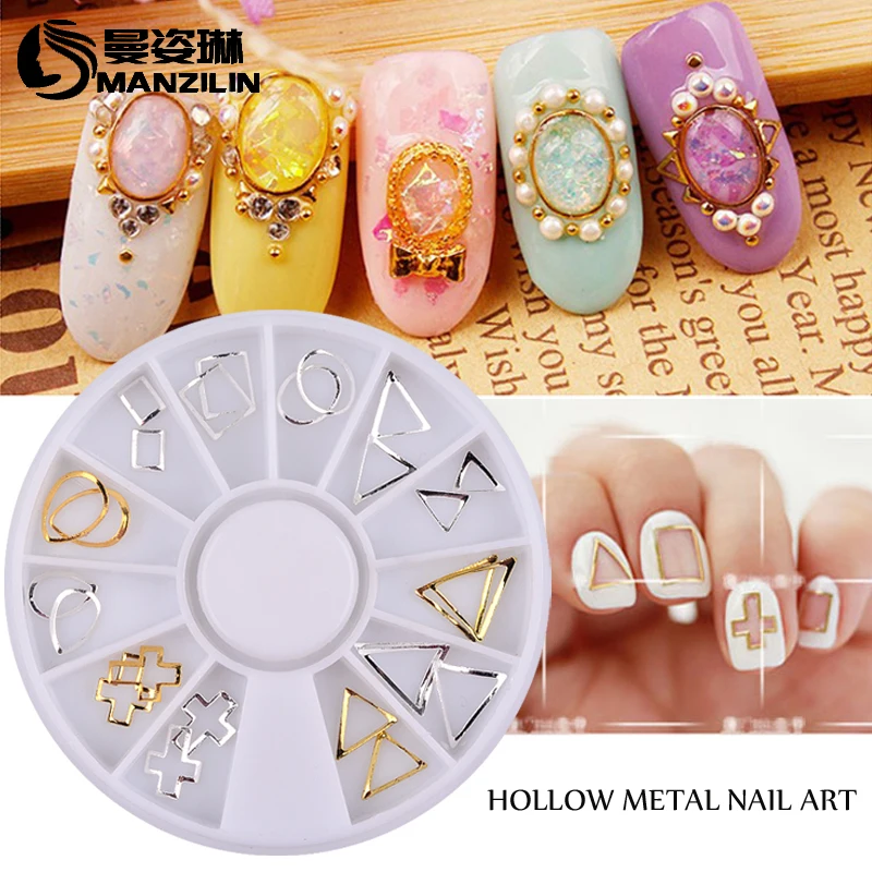 24pcs/set Gold Silver 3d Hollow Metal Frame Nail Art Studs DIY Nail Decoration Wheel
24pcs/set Gold Silver 3d Hollow Metal Frame Nail Art Studs DIY Nail Decoration Wheel